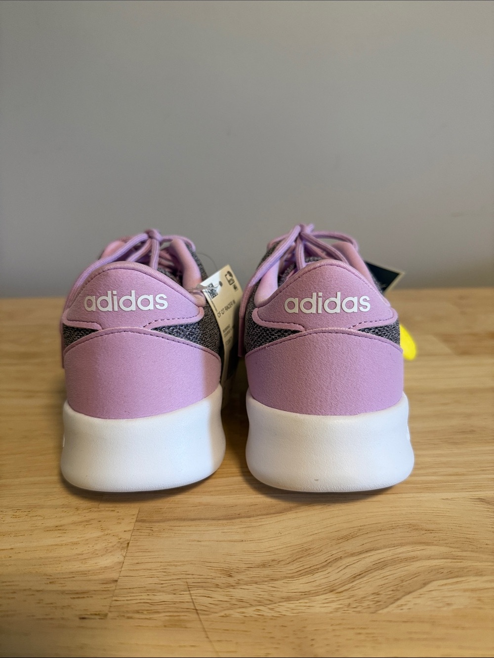 adidas Women’s Knit Sneakers in Lavender and Gray - Picture 3 of 11